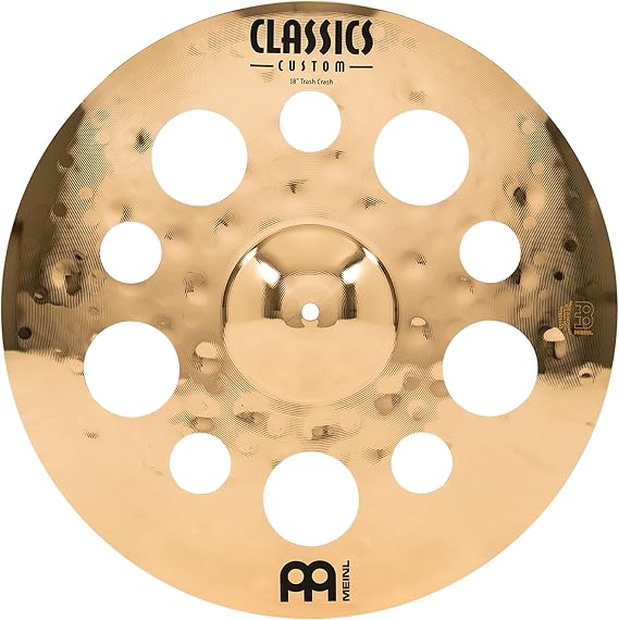 Meinl 18" Trash Crash Cymbal with Holes - Classics Custom Brilliant - Made in Germany, (CC18TRC-B)