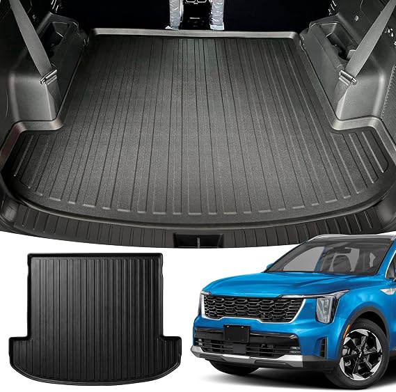 Premium Cargo Liner for Kia Sorento LX S X-Line EX 2021-2026 - 100% Protection - Custom Fit Car Trunk Mat - All-Season Black Cargo Mat - 3D Shaped Laser Measured Trunk Liners