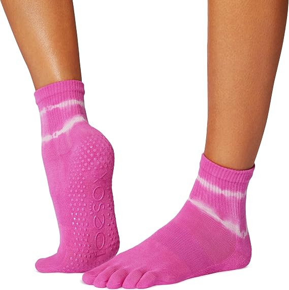 toesox Grip Full Toe Socks Women's Toe Socks for Yoga, Pilates, Barre & Studio Workouts