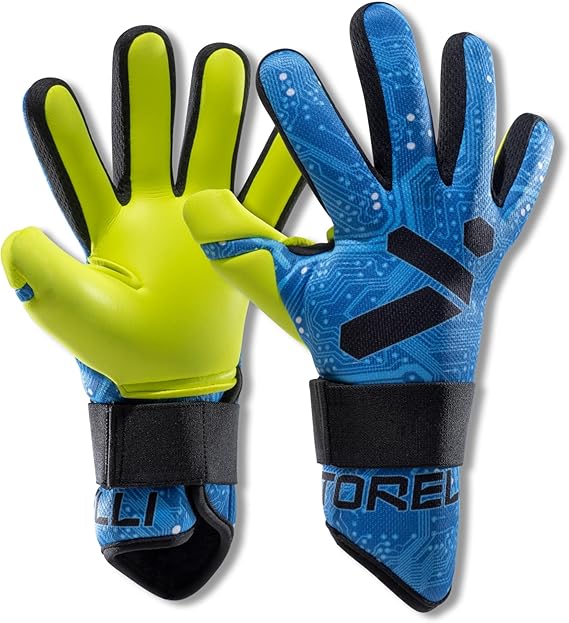 Storelli Challenger Goalkeeper Gloves, Youth Soccer Gloves, Enhanced Protection, Adjustable, Superior Grip, Unisex