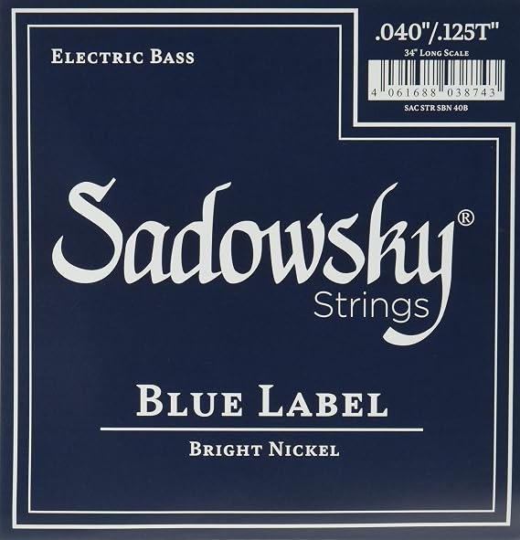 Blue Label Base Strings, Nickel Strings, 5 Strings, 040-125 SBN40B Blue