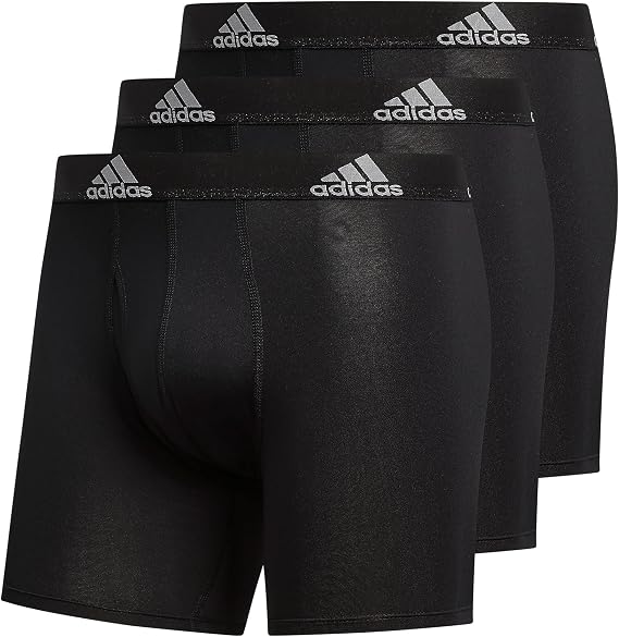 adidas Men's Microfiber Boxer Briefs Underwear (Multipack) Athletic Stretch-Fit
