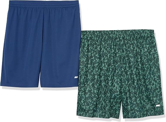 Amazon Essentials Men's Performance Tech Loose-Fit Shorts (Available in Big & Tall), Pack of 2