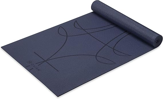 Gaiam Premium Yoga Mat, 6mm Thick Print Mat