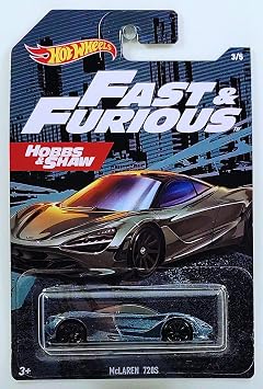 2020 Intl Card McLaren 720S Fast & Furious Hobbs & Shaw Grey Die Cast Model Car