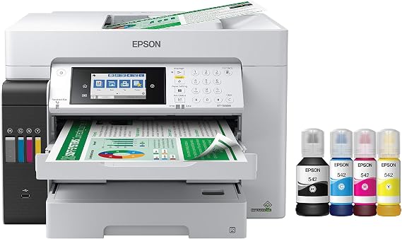 Epson EcoTank Pro ET-16600 Wireless All-in-One Wide-Format Tank Printer | Cartridge-free wide-format print, scan, copy, fax; up to 25 ppm, 500-sheet capacity; ideal for small offices and businesses
