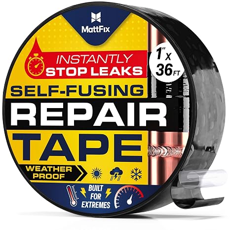 Self Fusing Silicone Tape 1"x36 Waterproof Tape for Emergency Repairs