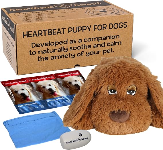 Calming Heartbeat Puppy for Dogs | Soothing Companion Plush Dog Toy