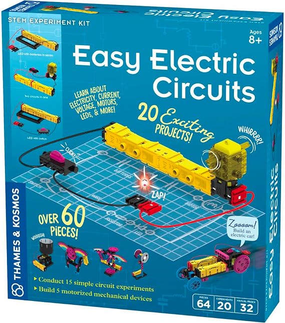 Thames & Kosmos Easy Electric Circuits | STEM Science Kit for Kids Age 8+ | Learn About Electricity & Circuit Building | Educational Experiments for Beginners