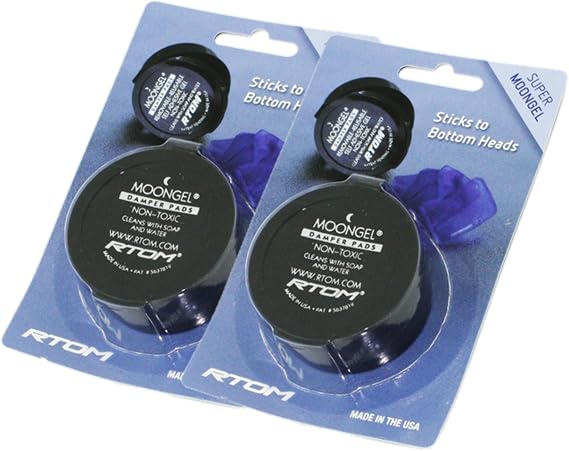 RTOM Moongel Drum Damping Gel 6 Self Adhesive Damper Pads - Blue (Pack of 2) Total 12 Pads