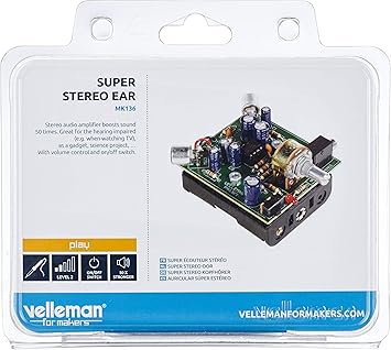 Velleman, Inc Super Stereo Ear MiniKit MK136 Entry Level Audio Amplifier Soldering Project