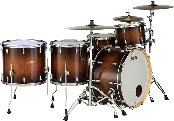 Pearl STS944XP/C314 Session Studio Select Series 4-Piece shell pack (hardware/cymbals not included), Gloss Barnwood Brown