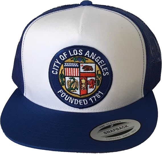 City of Los Angeles Snapback Hat Royal Mesh with Blue Classic Seal