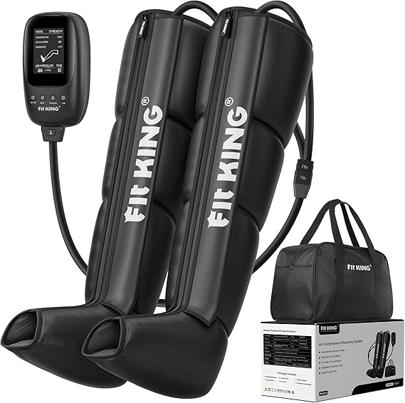 FIT KING Leg Compression Machine with 8 Intensities & 3 Modes (L)