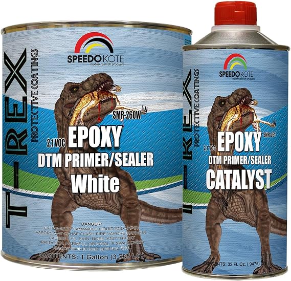 Epoxy Fast Dry 2.1 low voc DTM Primer & Sealer White Gallon Kit