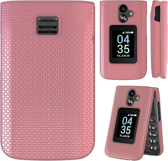 Ailiber for TCL Flip 3 T435W Case Slim, Screen Protector-Rose Gold | Comfortable Non Slip Tough, Military Grade Drop Tested, Anti-Scratch Soft TPU Pocket-Friendly Rugged Cover for Women Girls
