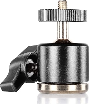 Neewer Aluminum Alloy 360 Degree Rotating Swivel Mini Ball Head with 1/4" 3/8" Thread Base Mount for DSLR Camera Like Canon,Nikon,Sony/Camcorder/iPhone 6s/6/5S/5/4S/4,Gopro HD Hero 1/2/3/3+/4