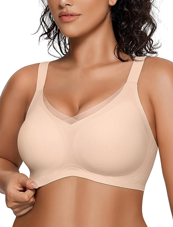 OEAK Women Wireless Jelly Bra Supportive Full Coverage Plus Bras