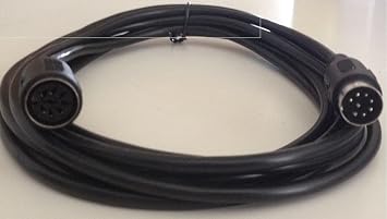 DIN 8 Pin Large Size DIN 6 Ft Black Extension Cable MIDI Size Male Female