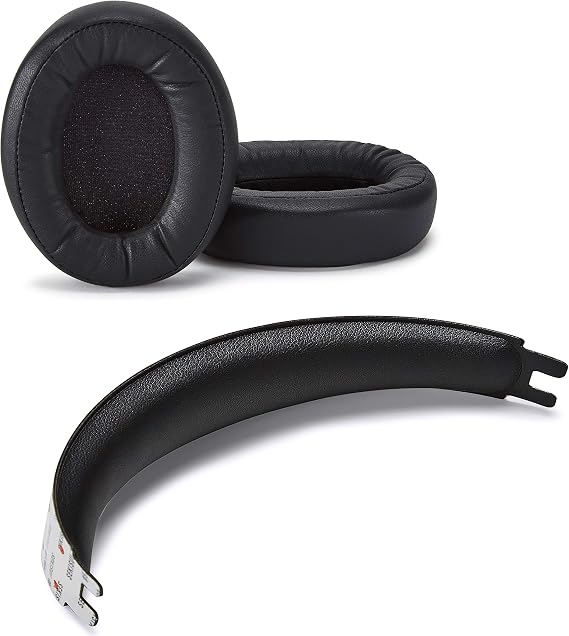 Premium Ear Pads and Headband Compatible with Kingston HyperX Cloud Flight S and Cloud Flight Headphones (Black). Protein Leather | Soft High-Density Foam | Easy Installation