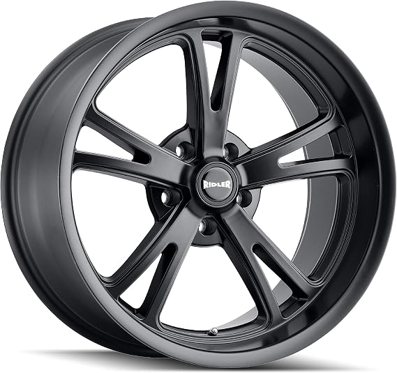 Ridler Custom Wheels 606 Matte Black Wheel with Alloy Steel (20 x 9. inches /5 x 72 mm, 35 mm Offset)