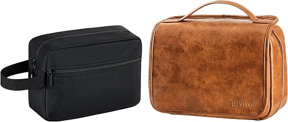Elviros Hanging Travel Toiletry Bag for Men and Women, Dopp Kit for Shaving Bag and Cosmetic Accessory