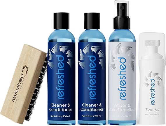 Complete Shoe Cleaning Kit - 2x Advanced Cleaning Solution, 1x Premium Stain Repellent, 1x White Shoe Paint, Shoe Cleaning Brush For Suede, Leather, Canvas, and Mesh shoes and White Sneakers