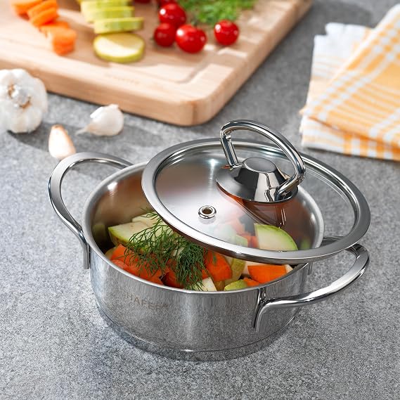 Schafer Mini Basık Çelik Tencere 12 Cm 2 Parça