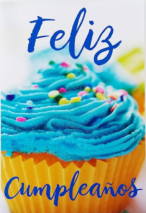 American Greetings Feliz Cumpleanos - Happy Birthday Greeting Card in Spanish Espanol - Espero que cada uno de tus deseos se haga realidad
