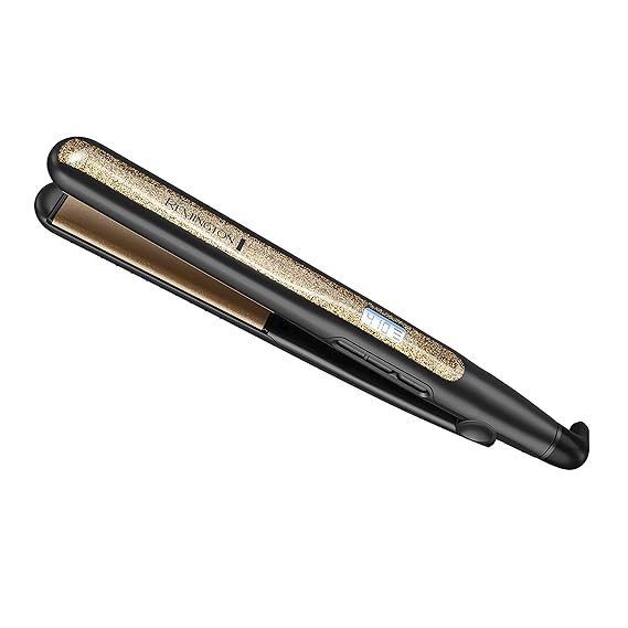 Remington S6501 1 Ultimate Ceramic Flat Iron with Protection Against Frizz, Smooth Glide Hair Straightener, High Heat and Temperature Lock