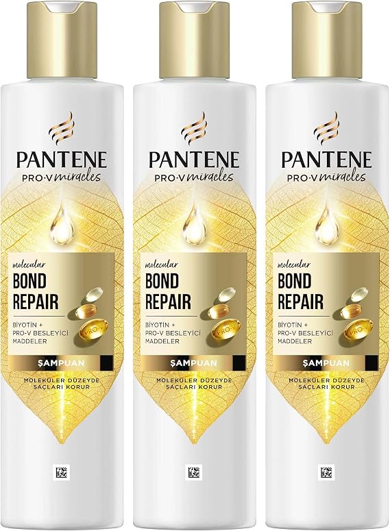 PANTENE PRO-V Miracles Molecular Bond Repair Shampoo 250 ml 3 pack for Worn Hair