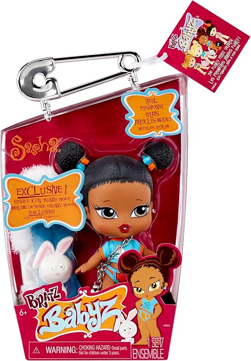 Bratz Babyz Collectible Fashion Doll - Sasha - With Real Fashions and Pet - Kids Toy - Great for Ages 6 and Older