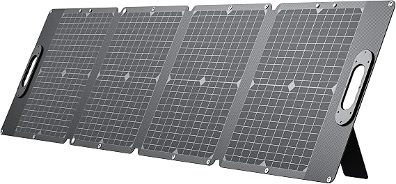 Dabbsson 120Watt Portable Solar Panel for Power Station, Foldable Solar Charger with Adjustable Kickstand, High-Efficiency Monocrystalline PV Module, Waterproof IP67 for Outdoor Camping, RV, Blackout