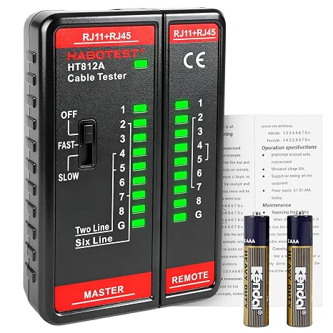 Network Cable Tester Network Ethernet Cable Tester for RJ11 RJ45