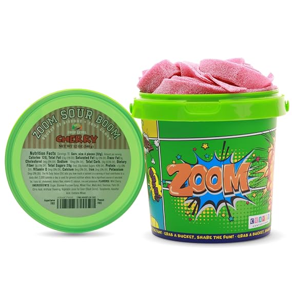 Sour Belts 12 Ounce - Gummy Sour Belts - Bucket of Sour Candies for Party Favors Pinata Stuffers Easter Classroom Prizes Goody Bags Movie Theater Candy - Super Sour Strips
