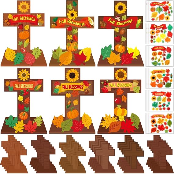 30 Set Fall Children Religious Craft Cross Craft for Kid