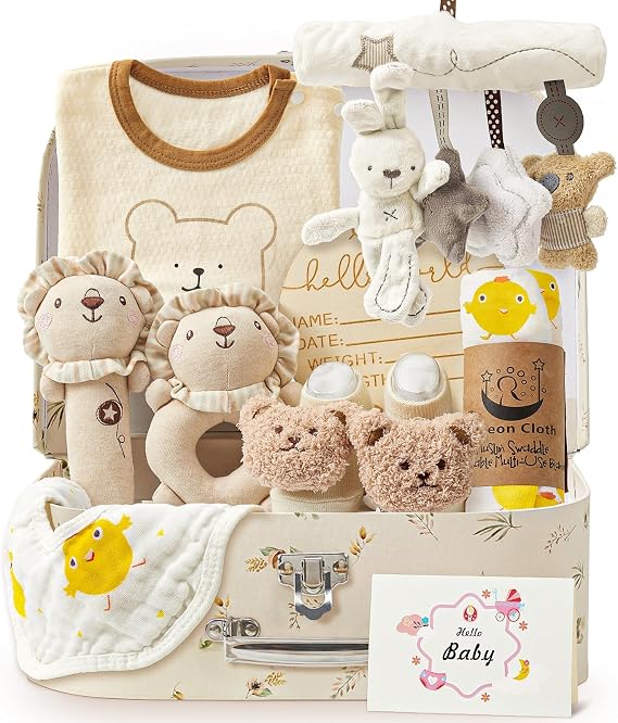 Newborn Baby Gift Set with Box | 10-Piece Baby Hamper for Boys Girls