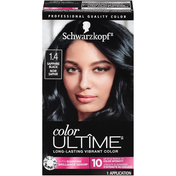 Schwarzkopf Color ULTIME 1.4 Sapphire Black Permanent Hair Dye