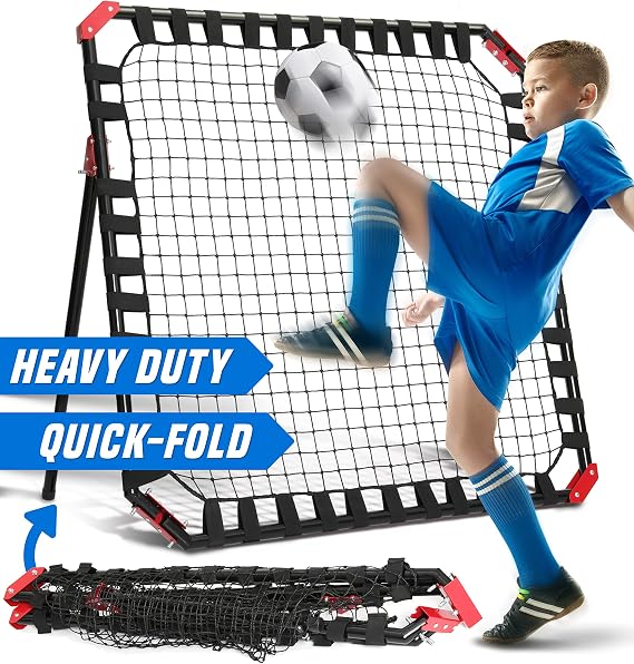 Soccer Rebounder Rebound Net, Kick-Back Football Training Gifts, Aids & Equipment Heavy-Duty