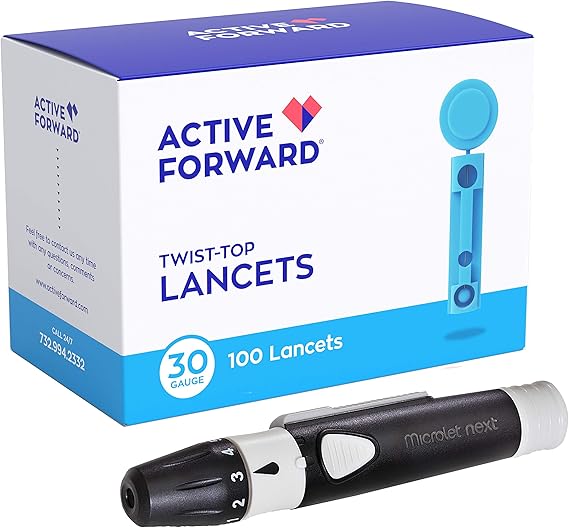 Microlet Lancing Device + 100 Active Forward 30g Lancets