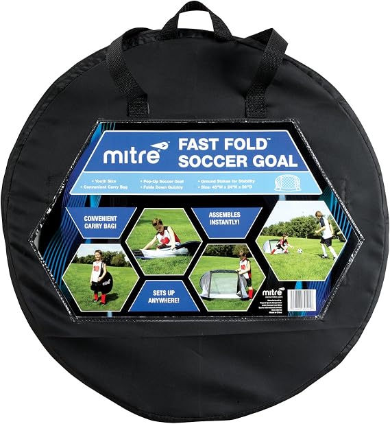 Mitre 2 Pop Up Soccer Goals- Blue