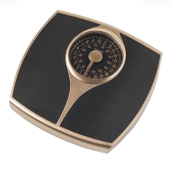 Salter 148 GFEU16 Speedo Dial Mechanical Bathroom Scale, Oversized Dial for Easy Reading & Easy Use, Large Platform Scales For Body Weight, 136KG Capacity, No Batteries Required, Imperial/Metric, Gold