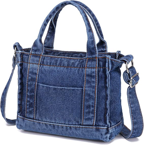 AOCINA Denim Purse Jean Tote Bag for Women Crossbody Bags