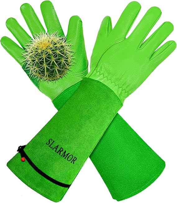 Gardening Gloves for Women Men, Long Thorn Proof Rose Pruning Glove
