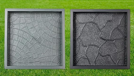4 pcs Plastic Molds Concrete Set Patio Paving Mold & 4 pcs Plastic Molds Concrete Set Patio Paving Mold