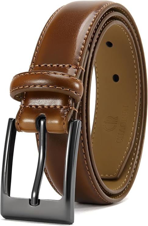 CHAOREN Boys Belt - 1 1/8" Leather Kids Belt for Dress - Perfect Companion to Youth Formal Outfit
