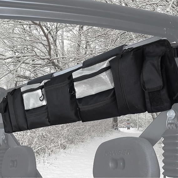 COCO Park UTV Roll Cage Organizer, Universal Fits Most Full-size UTVs for Polaris Ranger Yamaha, 47" L (Black)