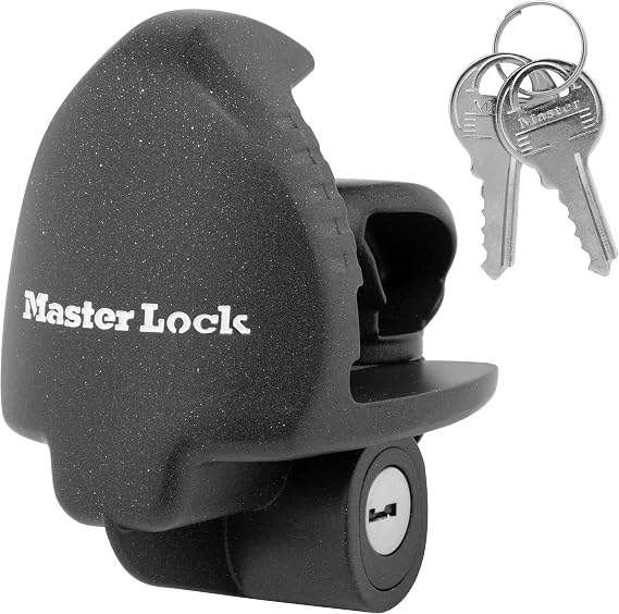 Master Lock Trailer Hitch Coupler Lock, Keyed, RV Lock, Black 379ATPY
