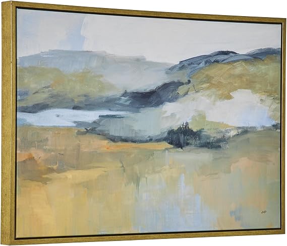 Uttermost Folded Hills Wood & Canvas Framed Landscape Art in Multi-Color