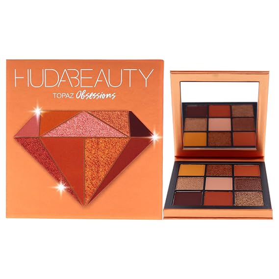 Huda Beauty Obsessions Eyeshadow Palette - Topaz Women Eye Shadow 0.04 oz, Powder